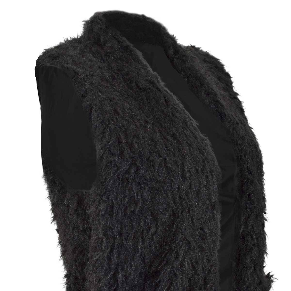 Chaleco Largo de Peluche con Bolsas Studio si