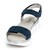 Sandalia Azul Marino Baja con Ajuste de Velcro el Borcegui