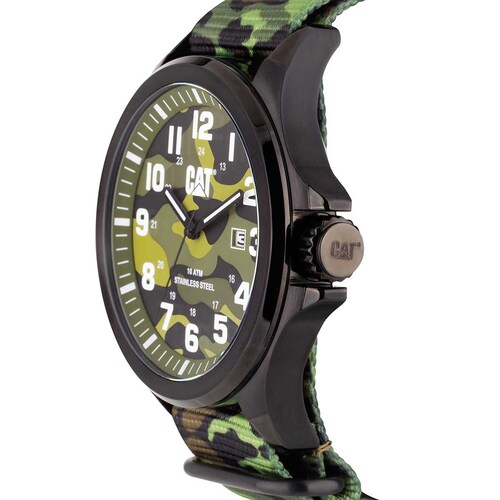 Set Box de Reloj y Brazalete Verde Militar Caterpillar para Caballero