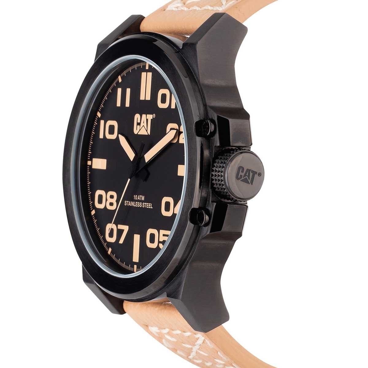 Set Box de Reloj y Brazalete Beige Caterpillar para Caballero