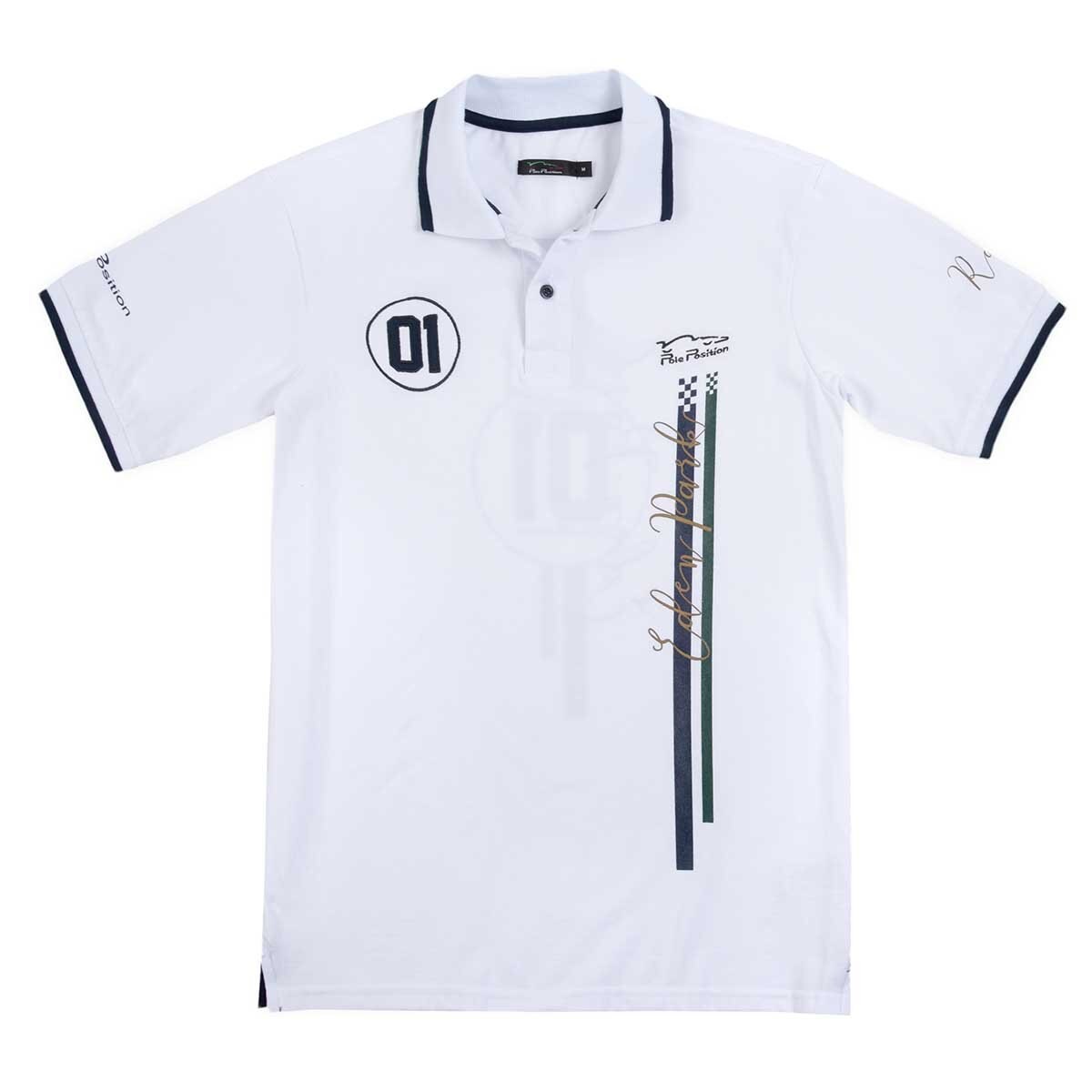 Polo Edenpark Blanco para Caballero Pole Position