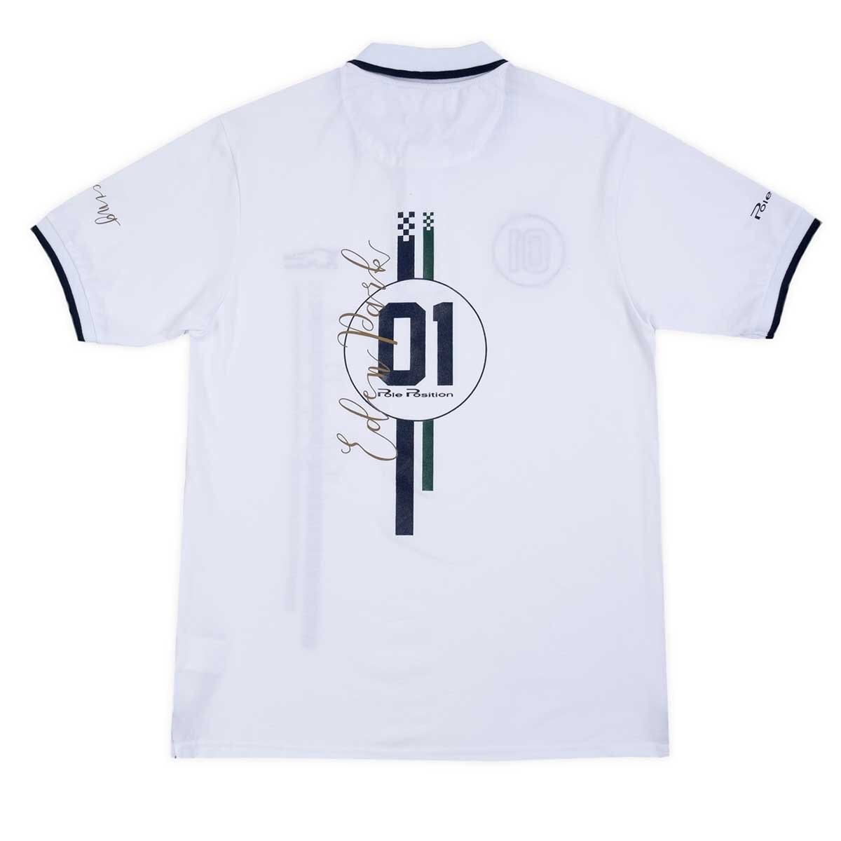 Polo Edenpark Blanco para Caballero Pole Position