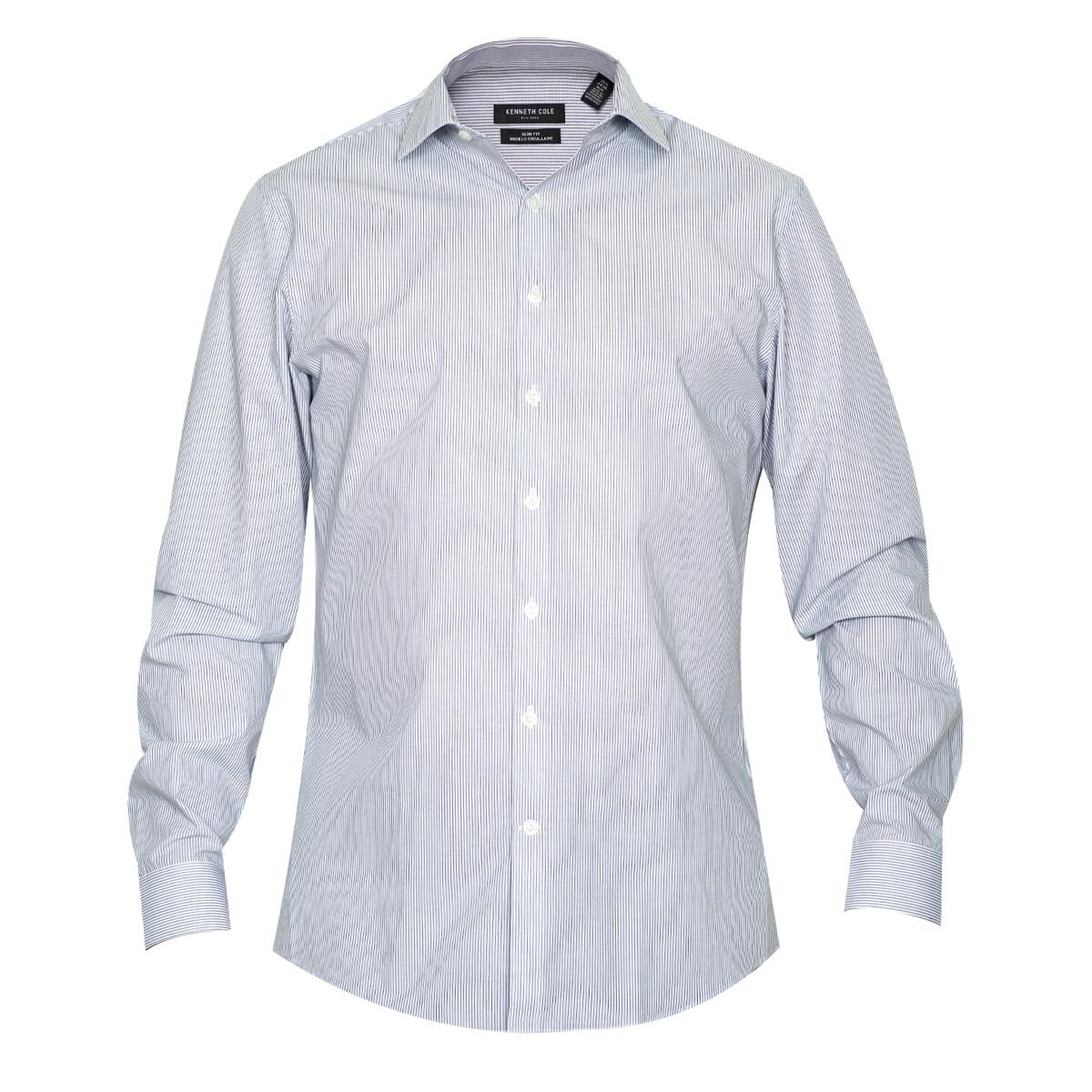 Camisa de Vestir Azul Combinado para Caballero Kenneth Cole