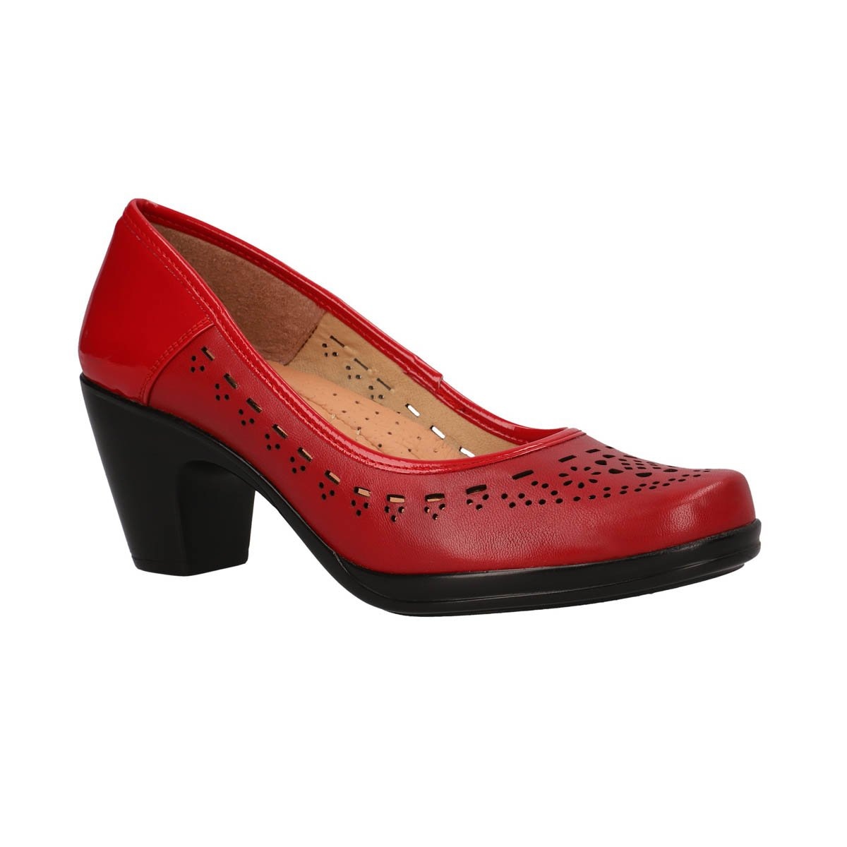 Zapatilla Roja de Piel Calada en Laser Manet