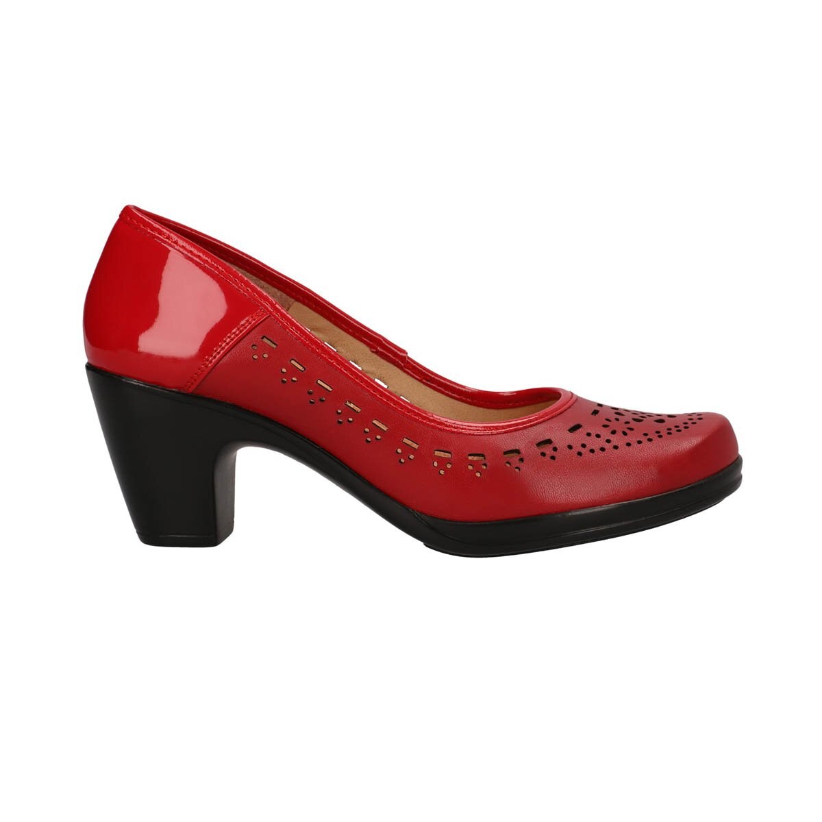 Zapatilla Roja de Piel Calada en Laser Manet