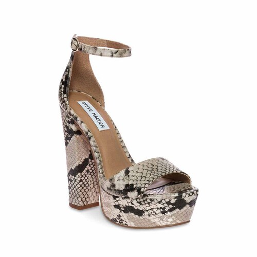 Sandalia Dorada con Plataforma Y Pulsera Steve Madden