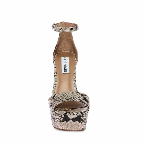 Sandalia Dorada con Plataforma Y Pulsera Steve Madden