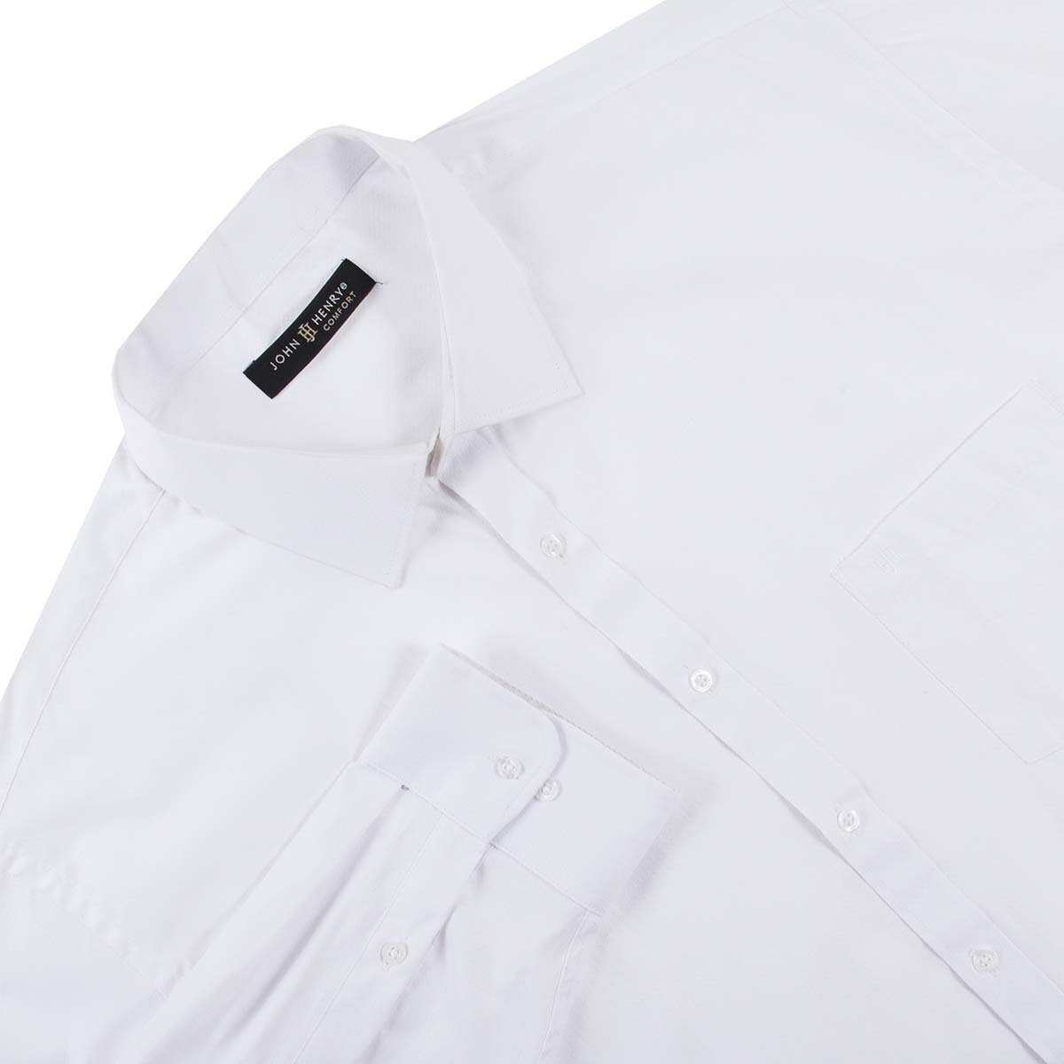 Camisa de Vestir Blanco Combinado para Caballero John Henry