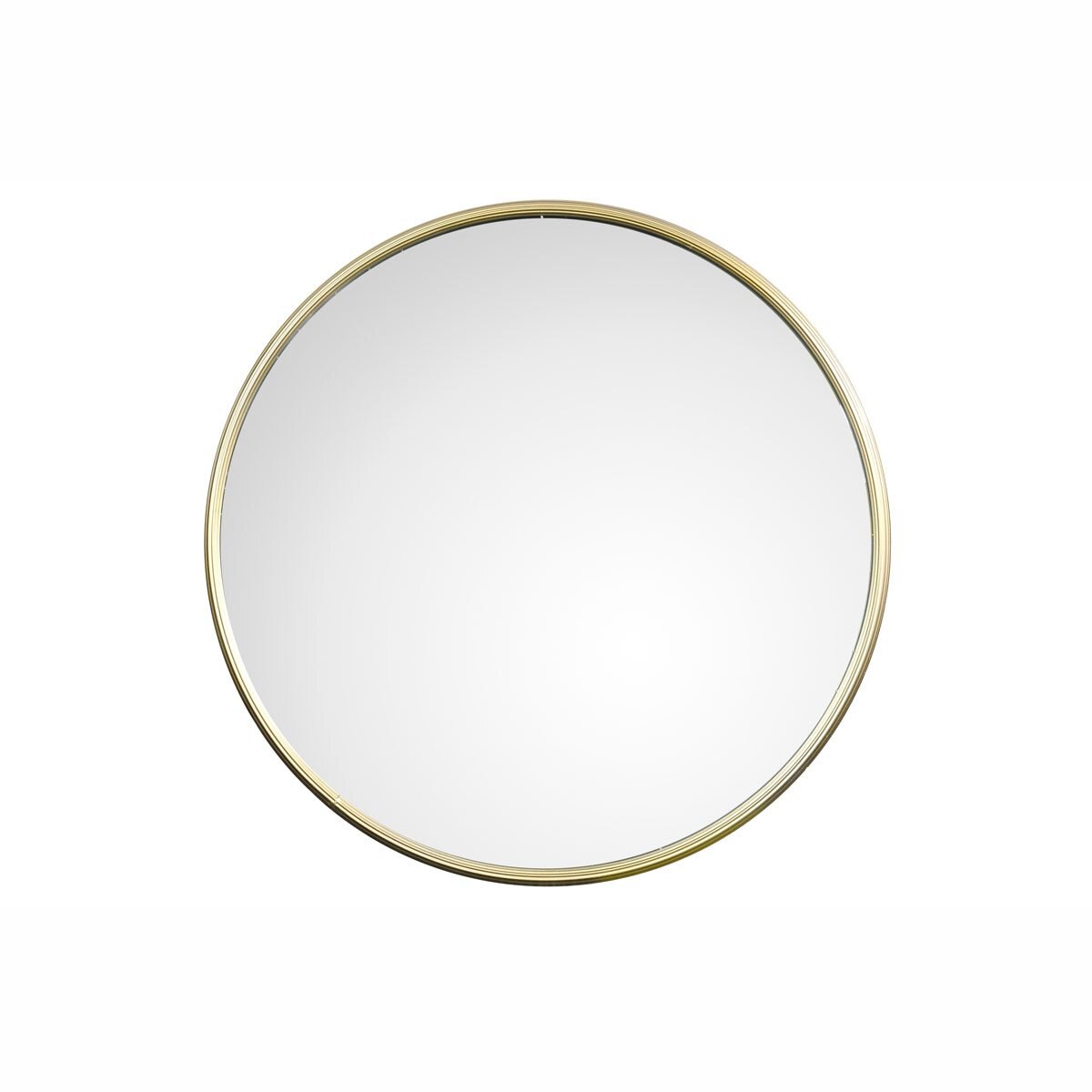Home Nature Espejo de Pared Redondo Acabado Metalico Dorado 91.4 Cm
