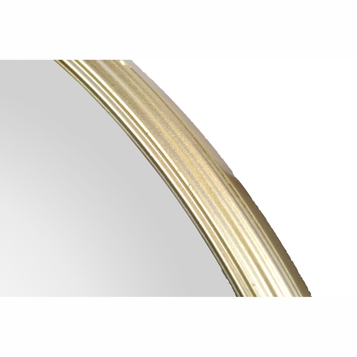Home Nature Espejo de Pared Redondo Acabado Metalico Dorado 91.4 Cm