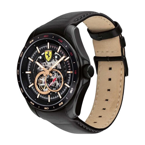 Reloj Negro de Piel Ferrari para Caballero
