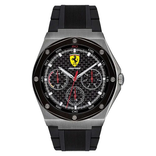 Reloj Negro de Silicón Ferrari para Caballero