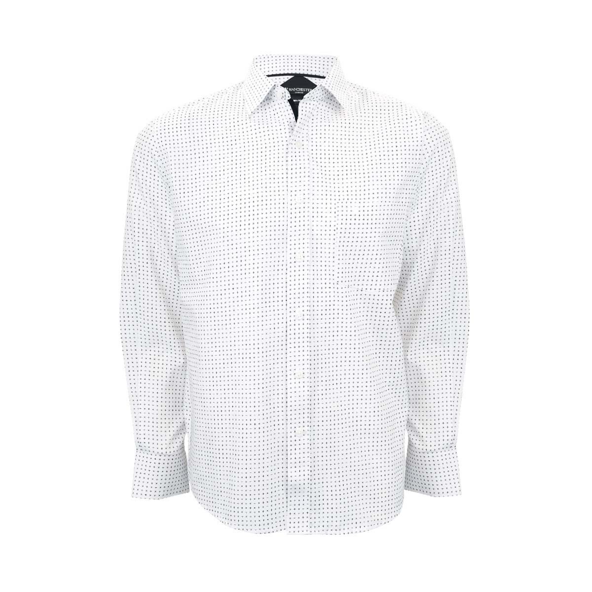 Camisa de Vestir Cuadros Azul para Caballero Manchester