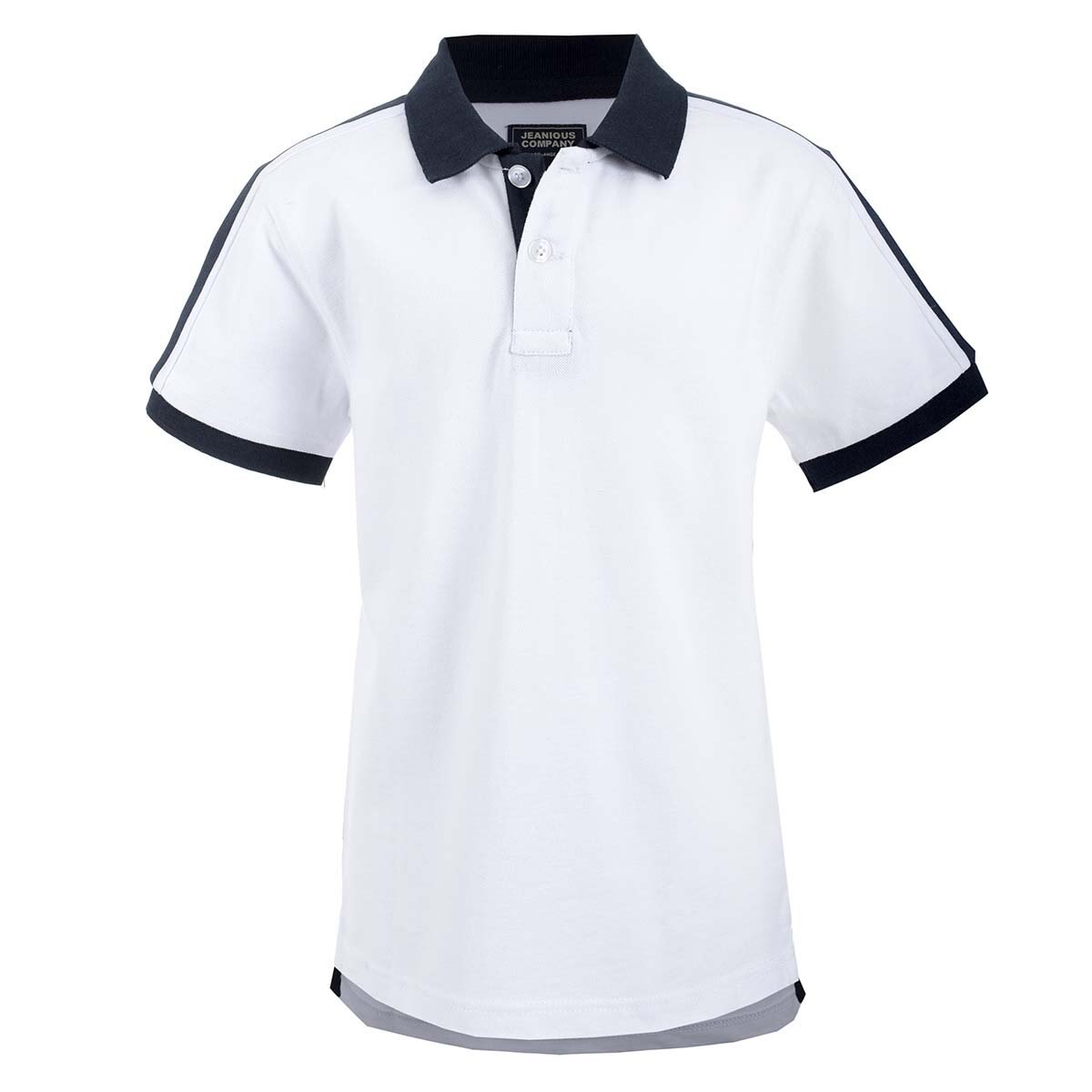 Playera Polo con Cintas en Manga para Niño Jeanious