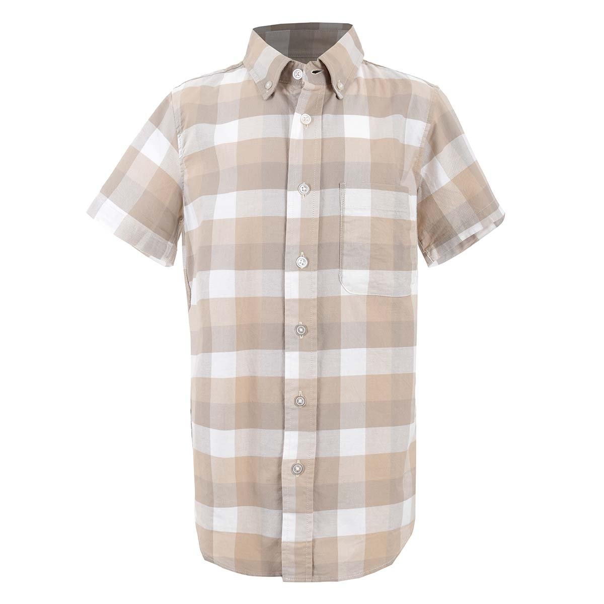 Camisa a Cuadros Manga Corta para Niño Jeanious
