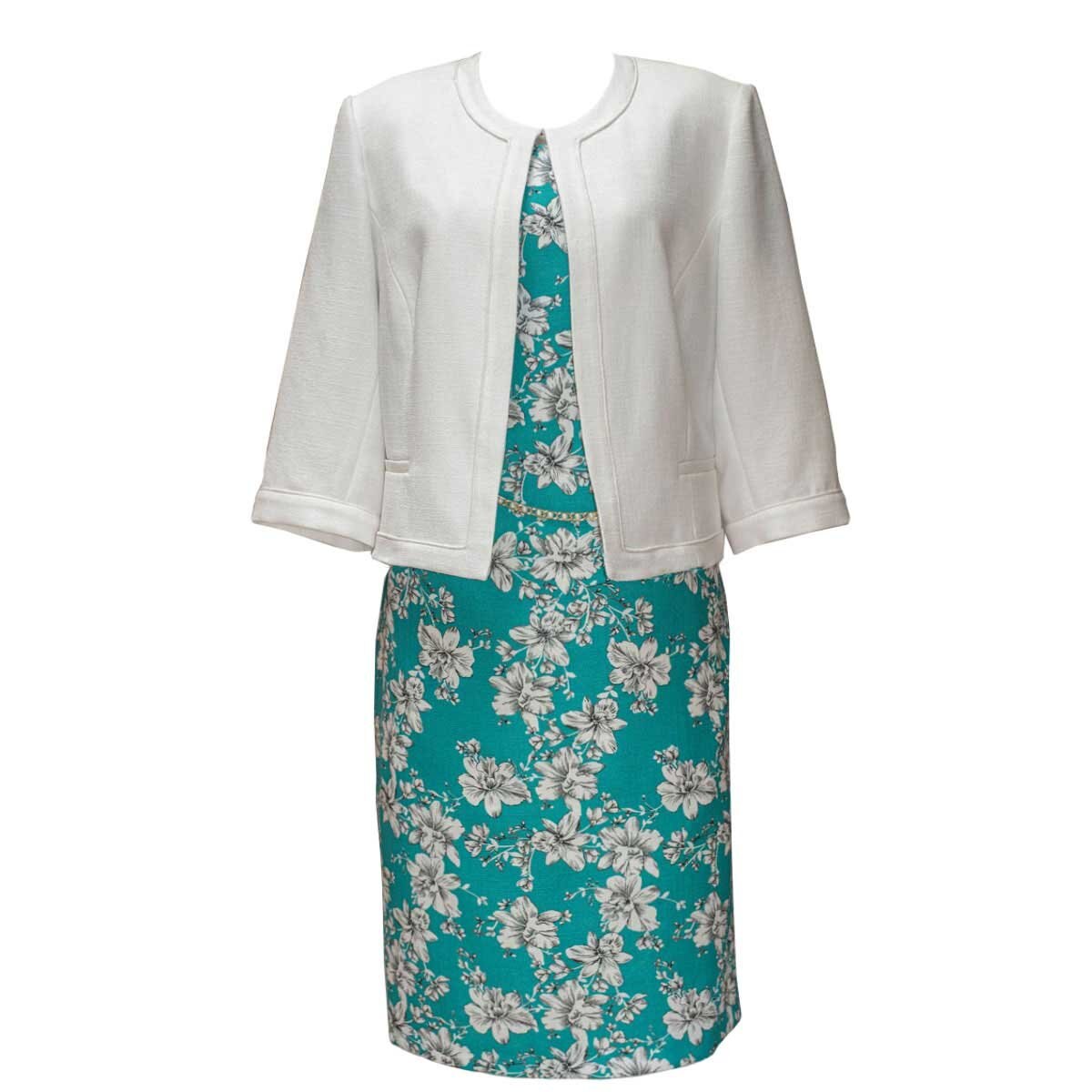Conjunto Hueso 2 Pzas. Saco Y Vestido Diva