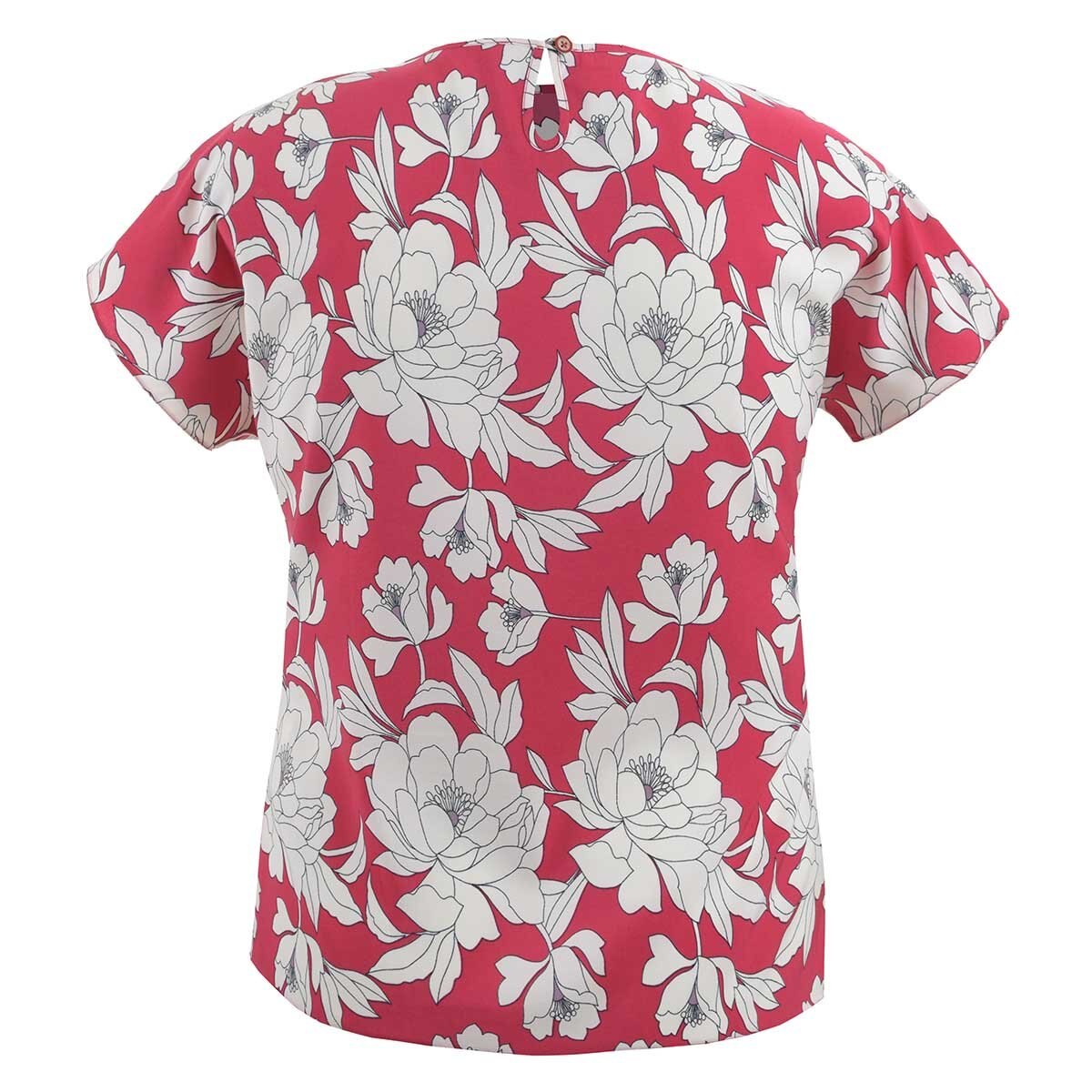 Blusa Multicolor Escote Redondo Manga Kimono Tavata para Dama