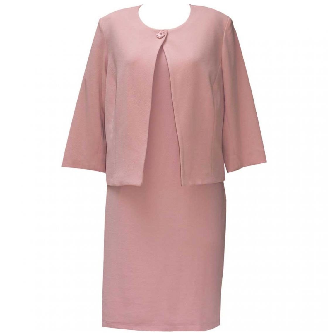 Conjunto Rosa Claro 2 Pzas. Saco Y Vestido Diva