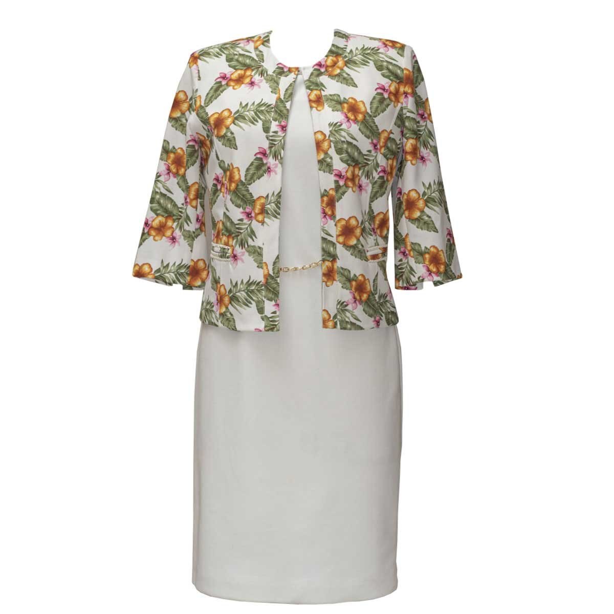 Conjunto Hueso 2Pzas. Saco Y Vestido Diva
