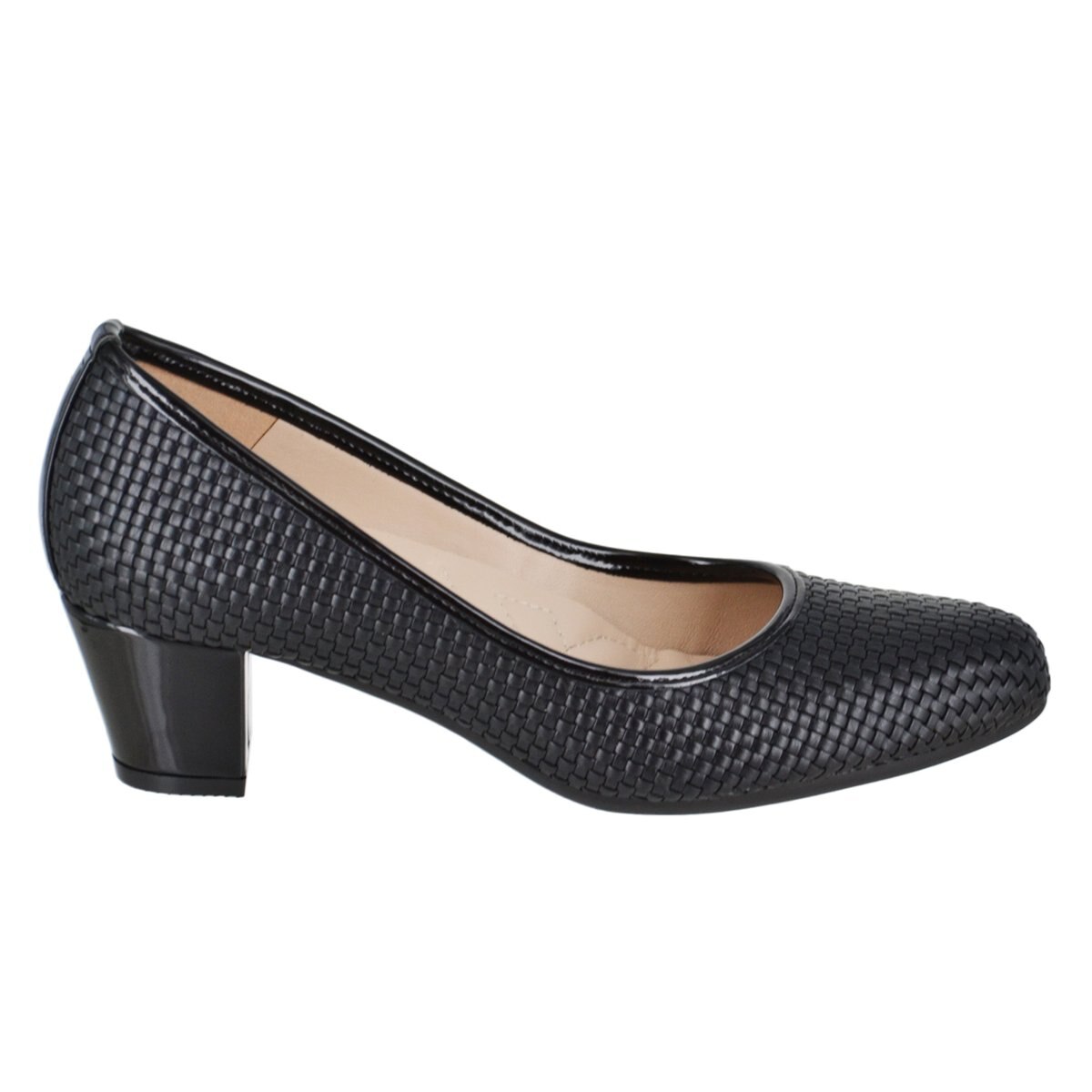Zapatilla con Textura Y Tacón Bajo Joyce Color Negro