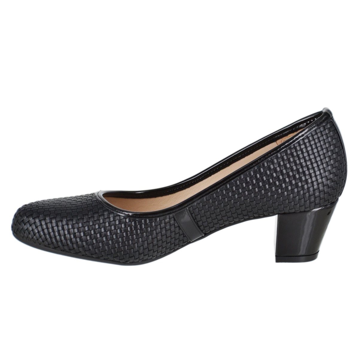 Zapatilla con Textura Y Tacón Bajo Joyce Color Negro