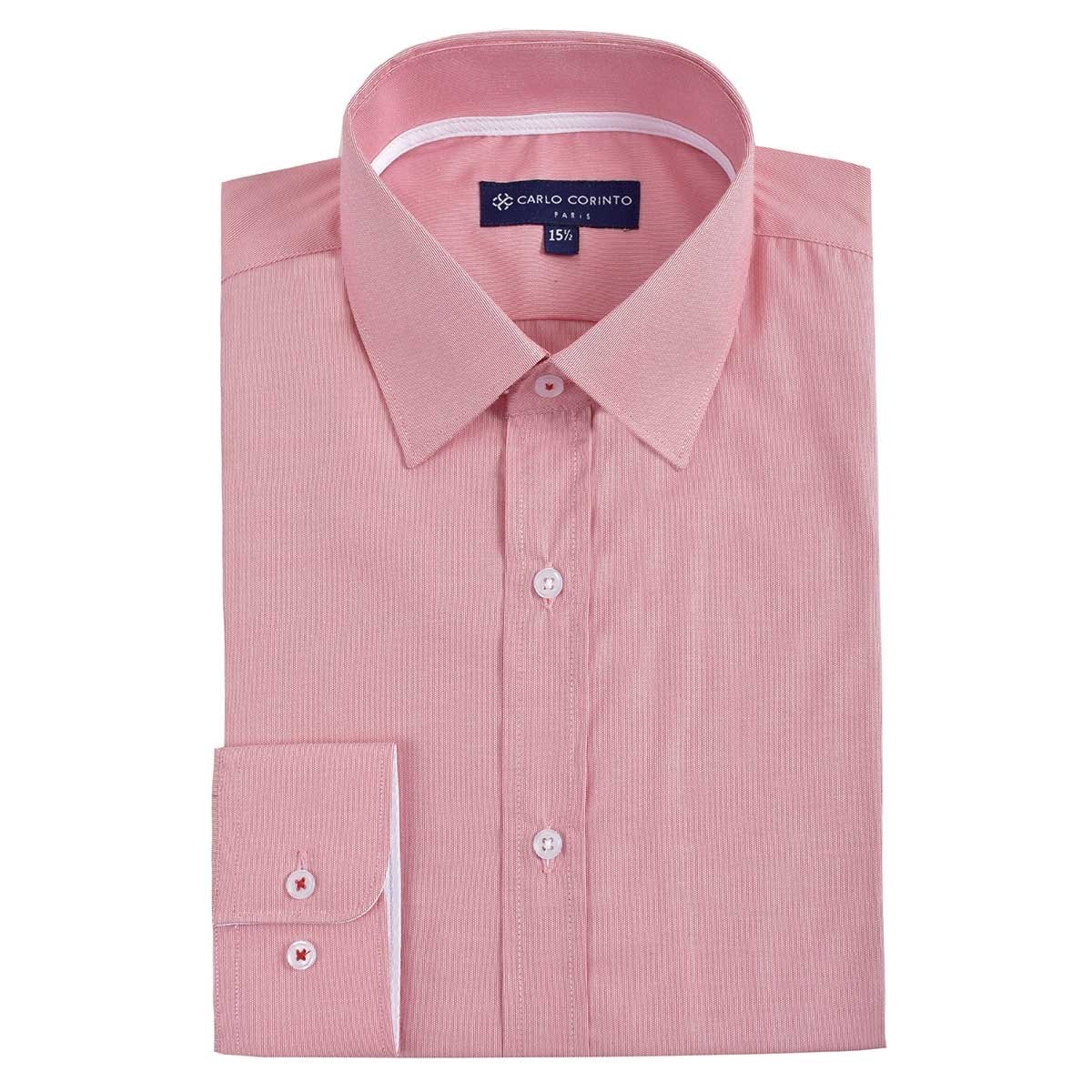 Camisa de Vestir Regular Rojo Carlo Corinto Paris para Caballero