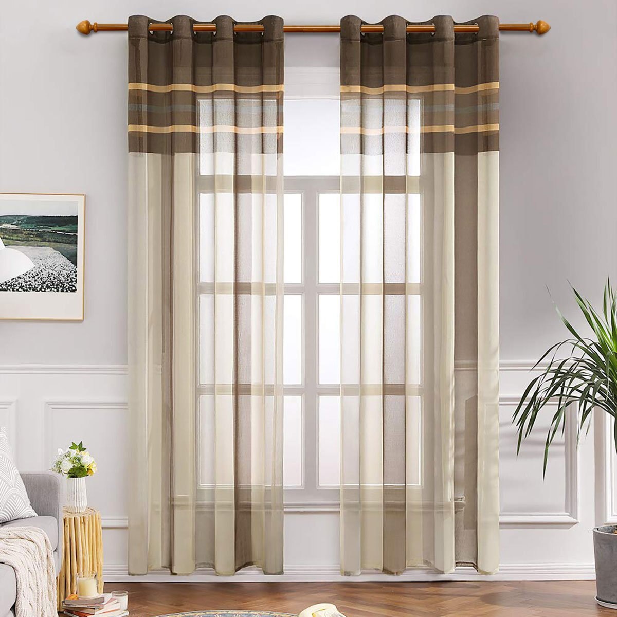 Cortinero Roble Set Button de Madera 2.54 Cm 1.83 Fua