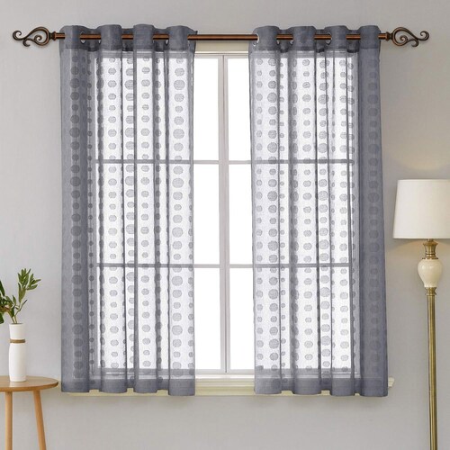 Cortinero  Plata Set Fancy Scroll de Metal 1.9 Cm 1.22-2.14 Fua