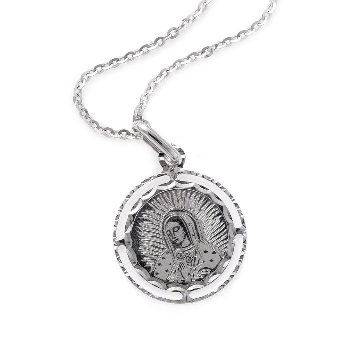 Medalla Redonda con Aro Y Cadena Medalla Italiana
