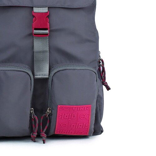 Mochila Tipo Backpack  Porta Laptop Gris Cloe