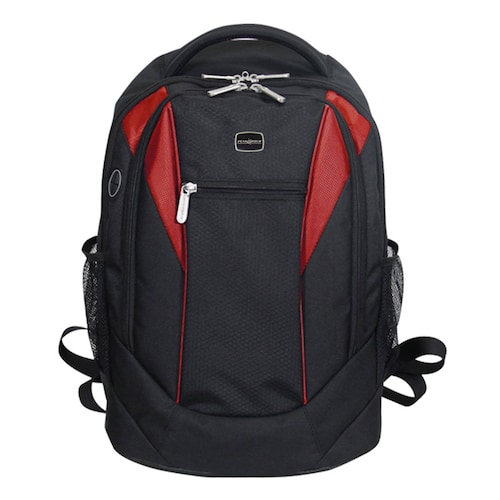 Mochila Tipo Backpack Porta Laptop Valparaiso Negro con Rojo Peaktour