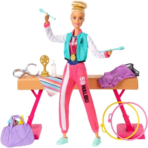 Barbie Careers  Muñeca Set Gimnasta