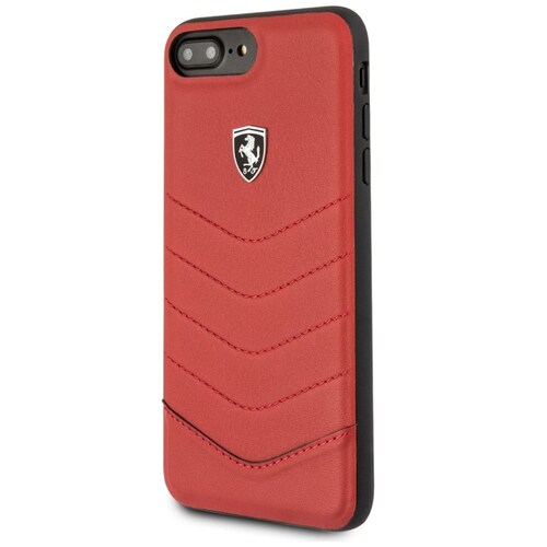Funda para Iphone 7 Plus- 8 Plus Piel Suave Roja Ferrari