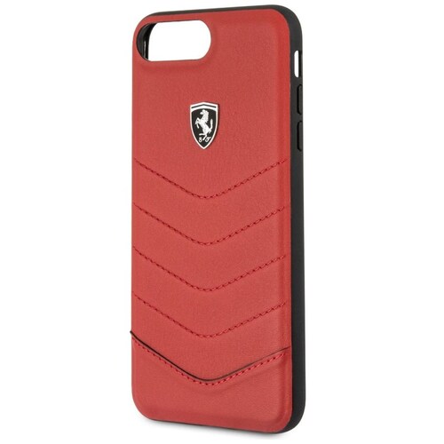 Funda para Iphone 7 Plus- 8 Plus Piel Suave Roja Ferrari