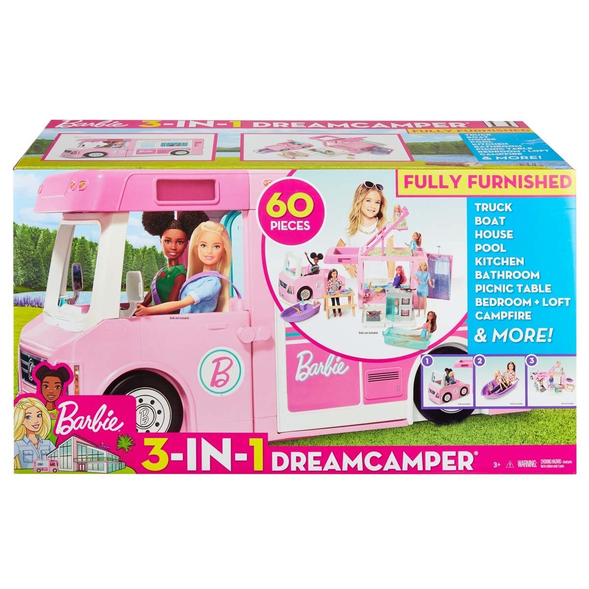 Barbie Estate Muñeca Cámper de 3 en 1