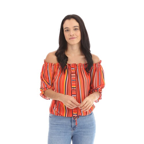 Blusa Rayas off Shoulders para Dama Zucca