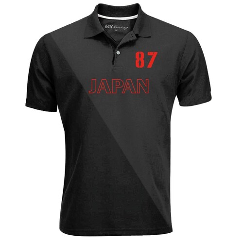 Polo Negro Combinado para Caballero Japón Mx Racing 20