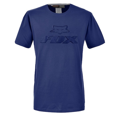 Playera Azul Obscuro con Logo Realzado para Caballero Fox 20