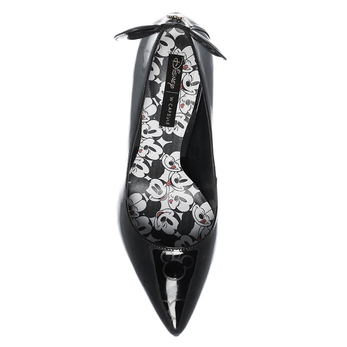 Zapatilla Tacón Stilleto Colección Capsula Mickey And Friends Color Negro W Capsule