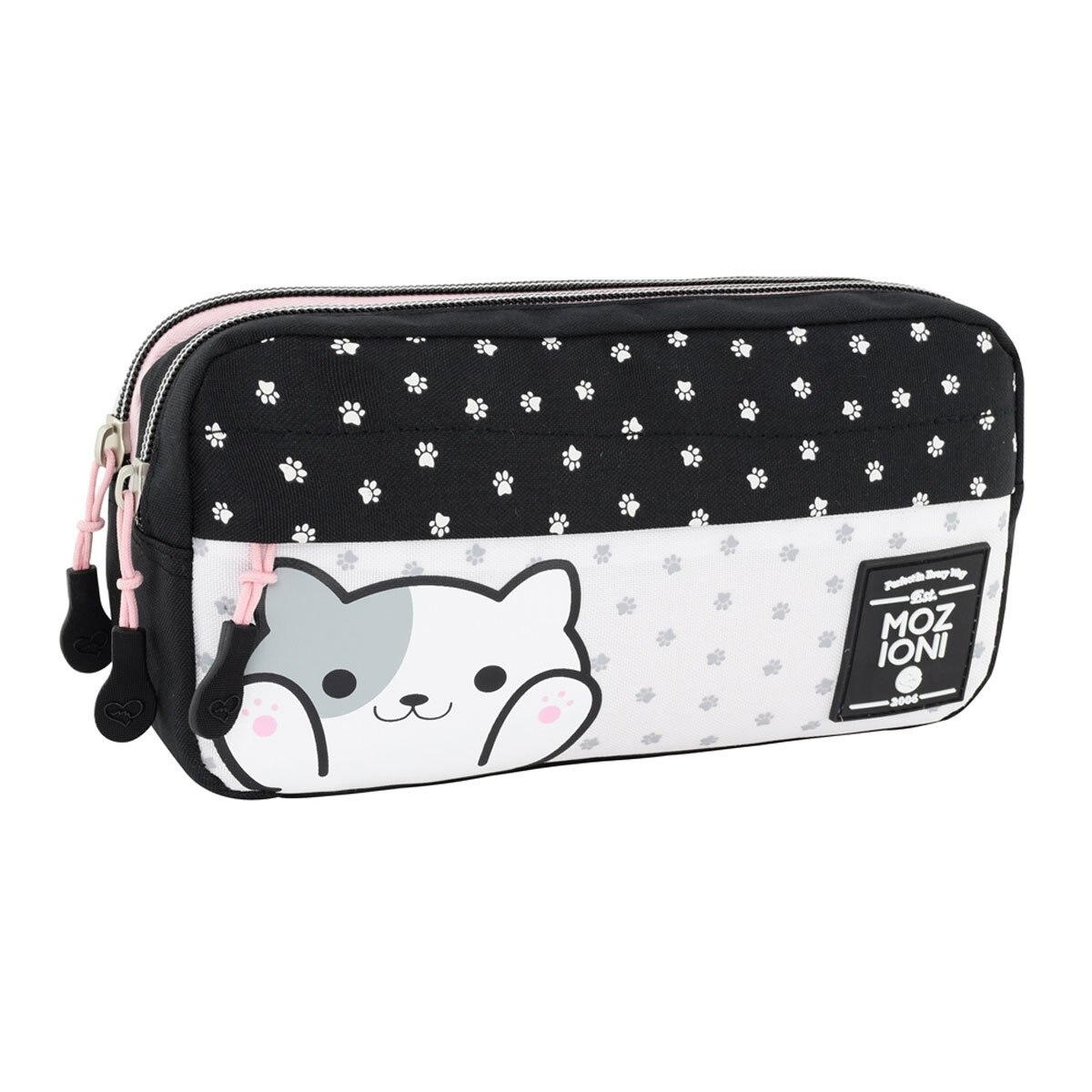Lapicera Triple Negro Kawai Cat Mozioni