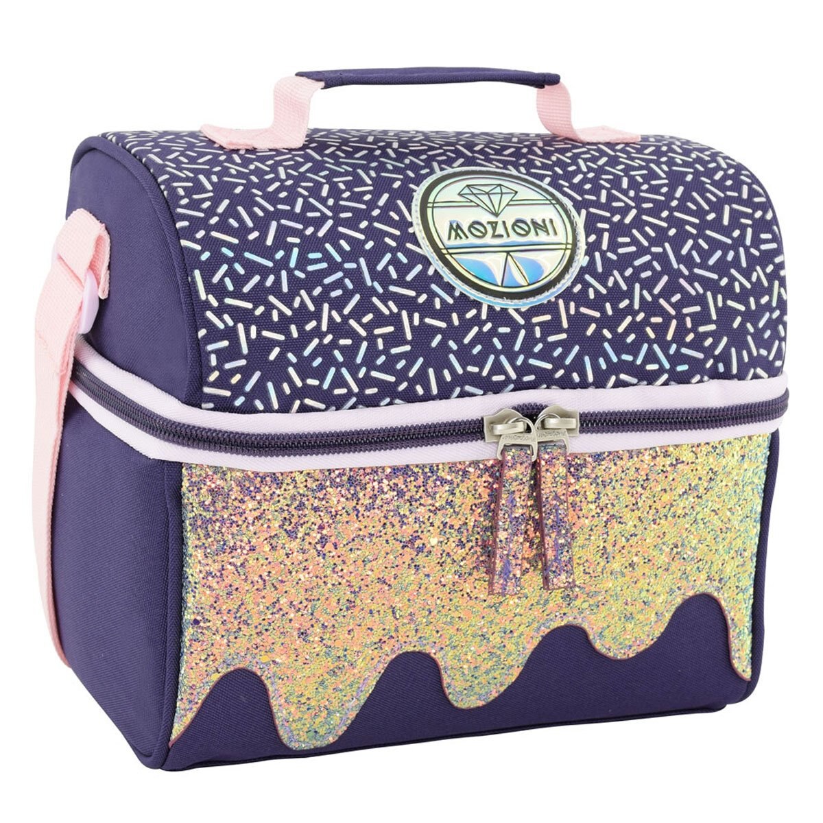 Lonchera Grande Sparks Glitter Morada Mozioni