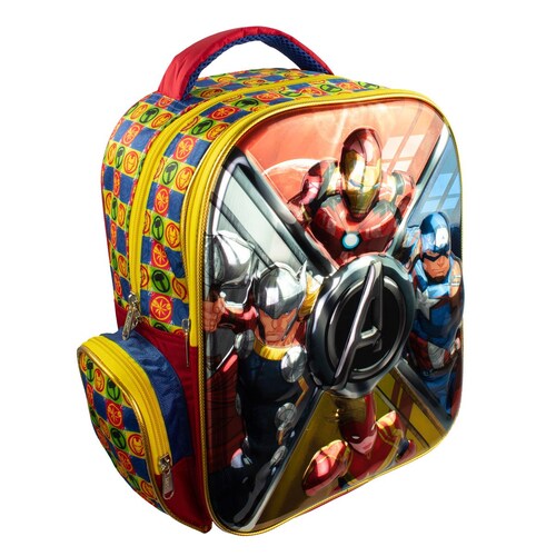 Mochila Tipo Back Pack 3D Metálico Kinder Avengers Ruz