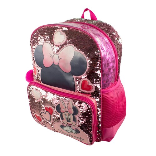 Mochila Tipo Back Pack Primaria Niña Minnie Ruz