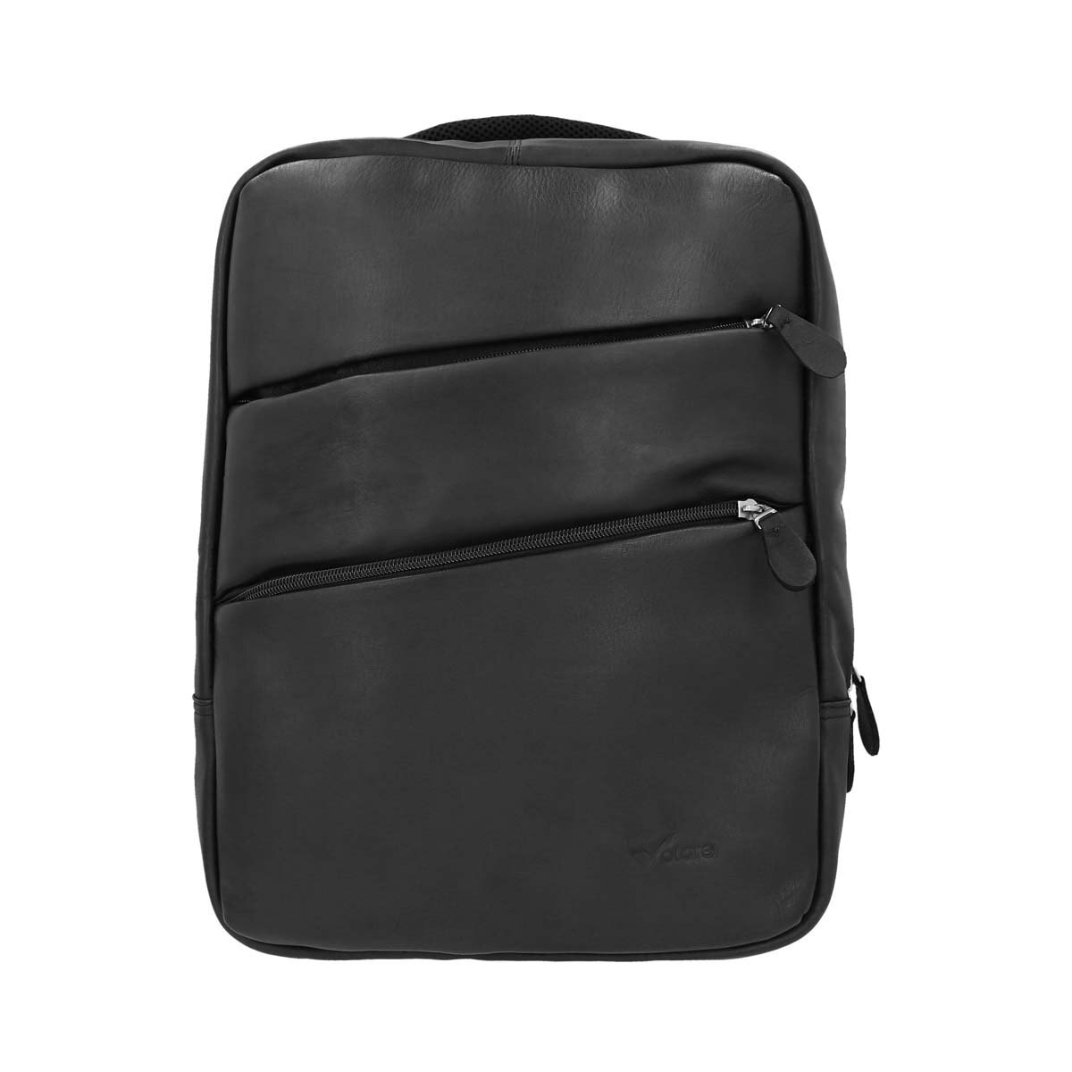 Mochila 100% Piel Negra Bruno Magnani