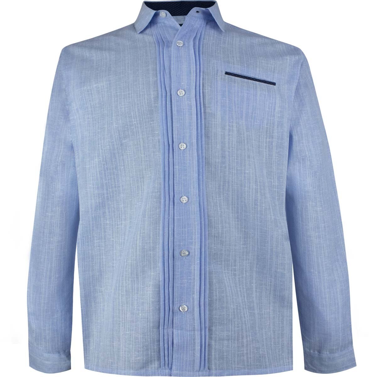 Camisa Manga Larga Azul Medio para Caballero G Candila