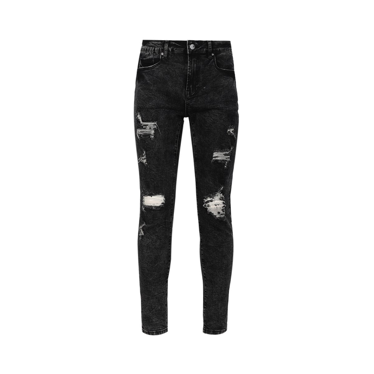 Jeans Negro con Desgaste para Caballero Fukka