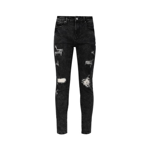 Jeans Negro con Desgaste para Caballero Fukka