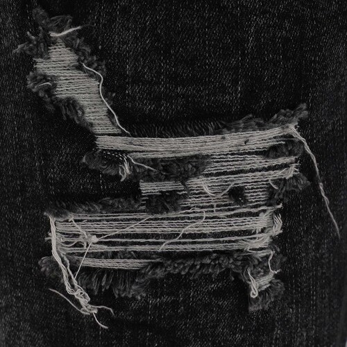 Jeans Negro con Desgaste para Caballero Fukka