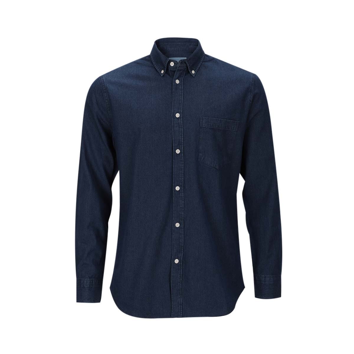 Camisa Manga Larga Azul Obscuro para Caballero Fukka
