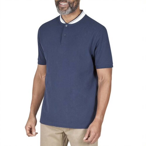 Playera Polo Azul Manga Corta Lisa para Caballero Haggar